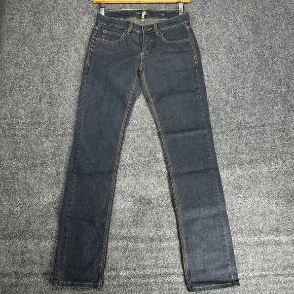Max Azria Jeans Womens 27 Straight Leg Dark Wash Cotton Stretch Pockets - Picture 1 of 11